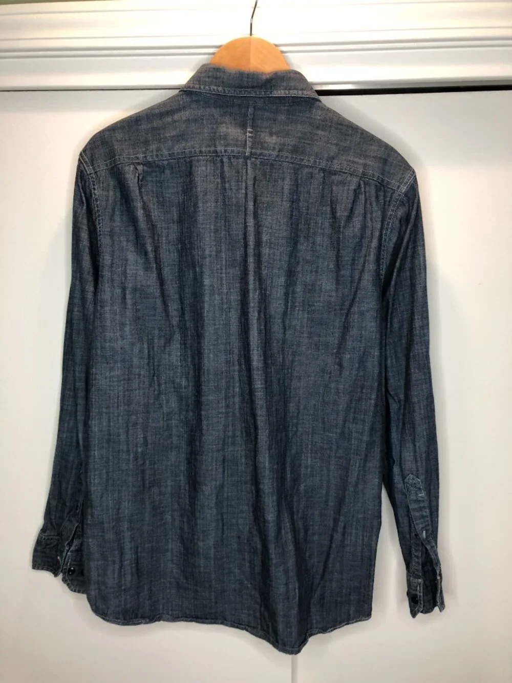 Banana Republic Blue Shirt Mens L (15 15half ) 100% cotton